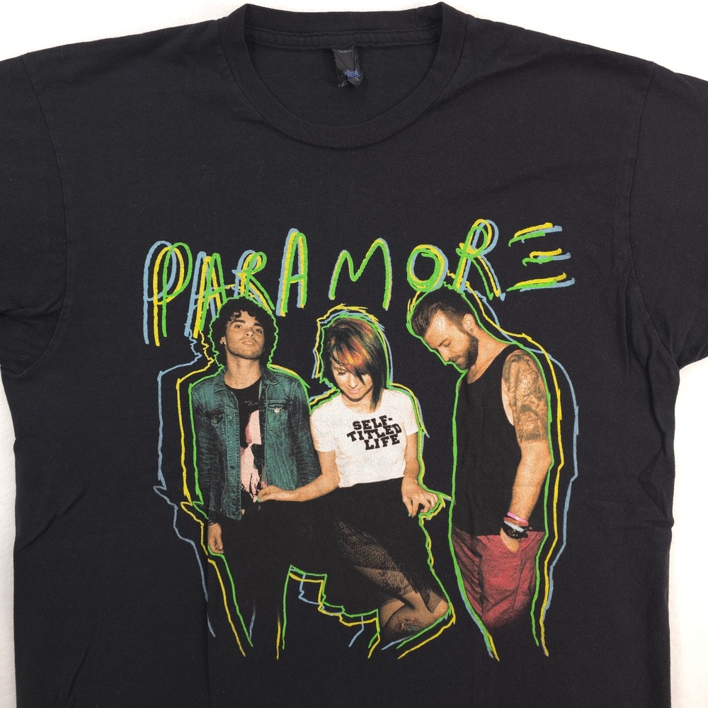 Paramore Monumentour 2014 Concert T Shirt Mens L Black Rock Band Tour Tee